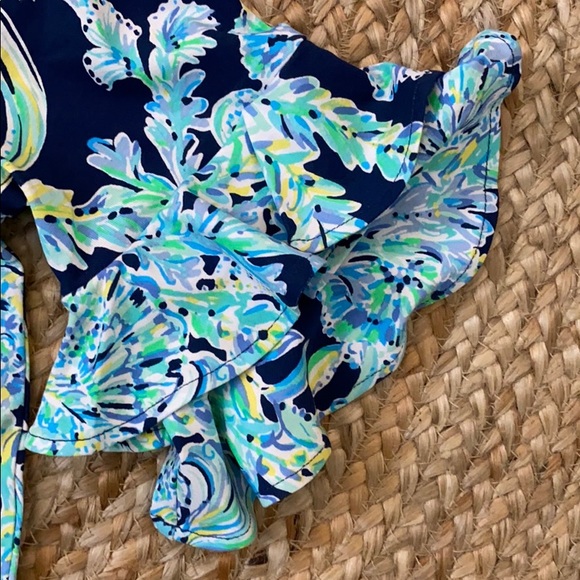 ⚓️NWT Lilly Pulitzer Lula romper Navy Scuba doo Sm - Picture 8 of 14